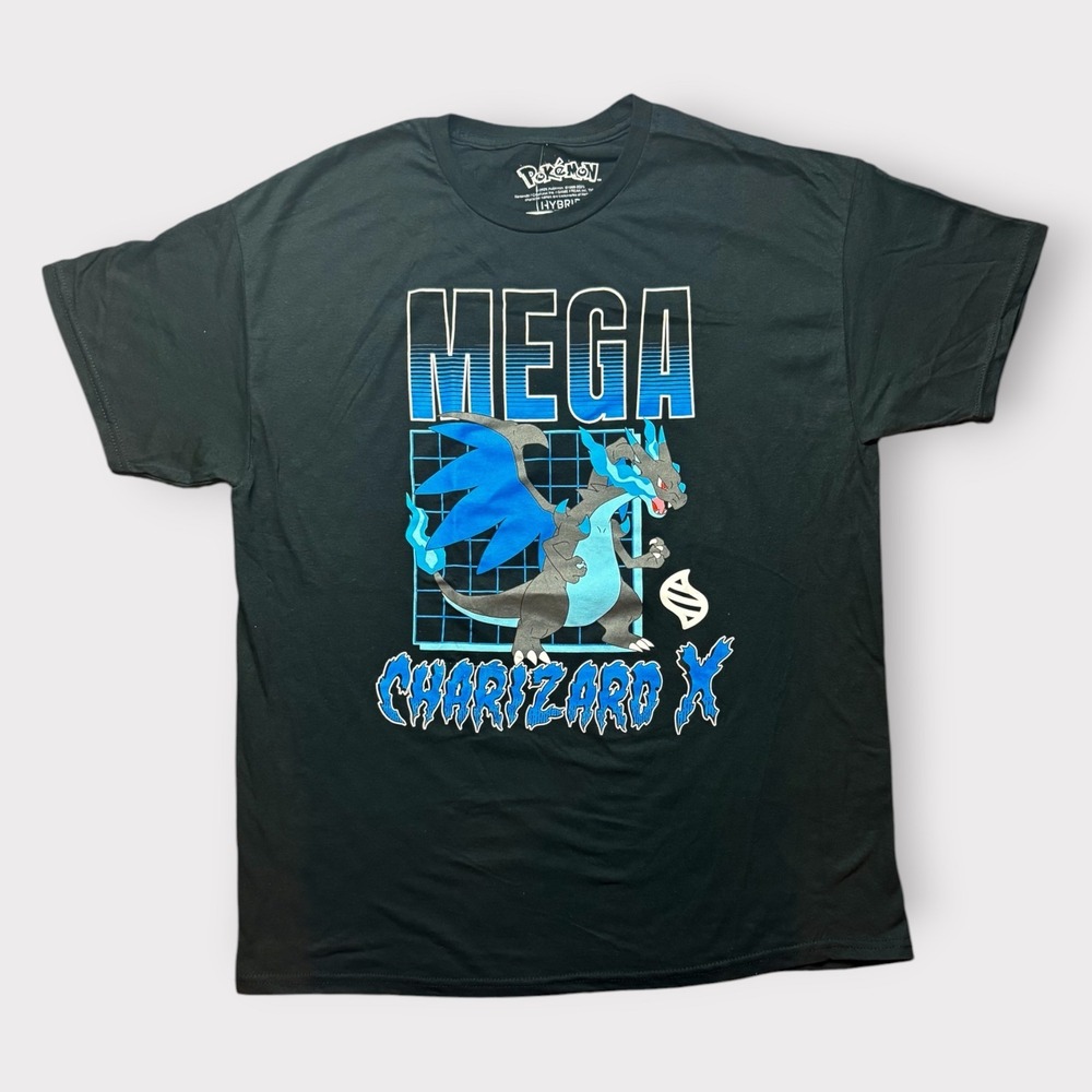 Pokemon Mega Charizard X & Y Graphic Tee Black XL Hybrid Apparel Shirt NEW